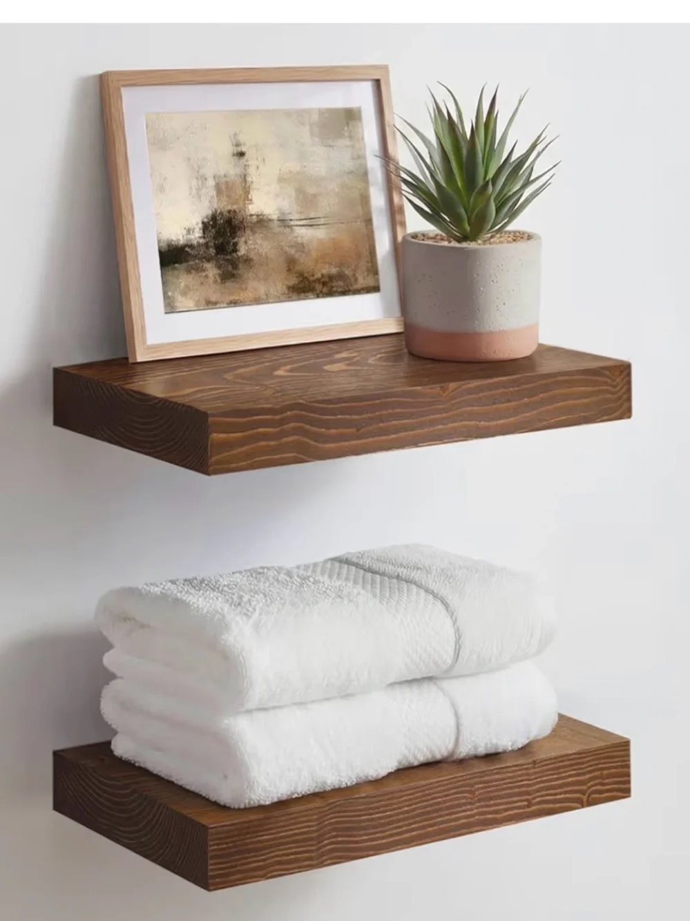 Walnut Wooden Floating Shelves-Like New!